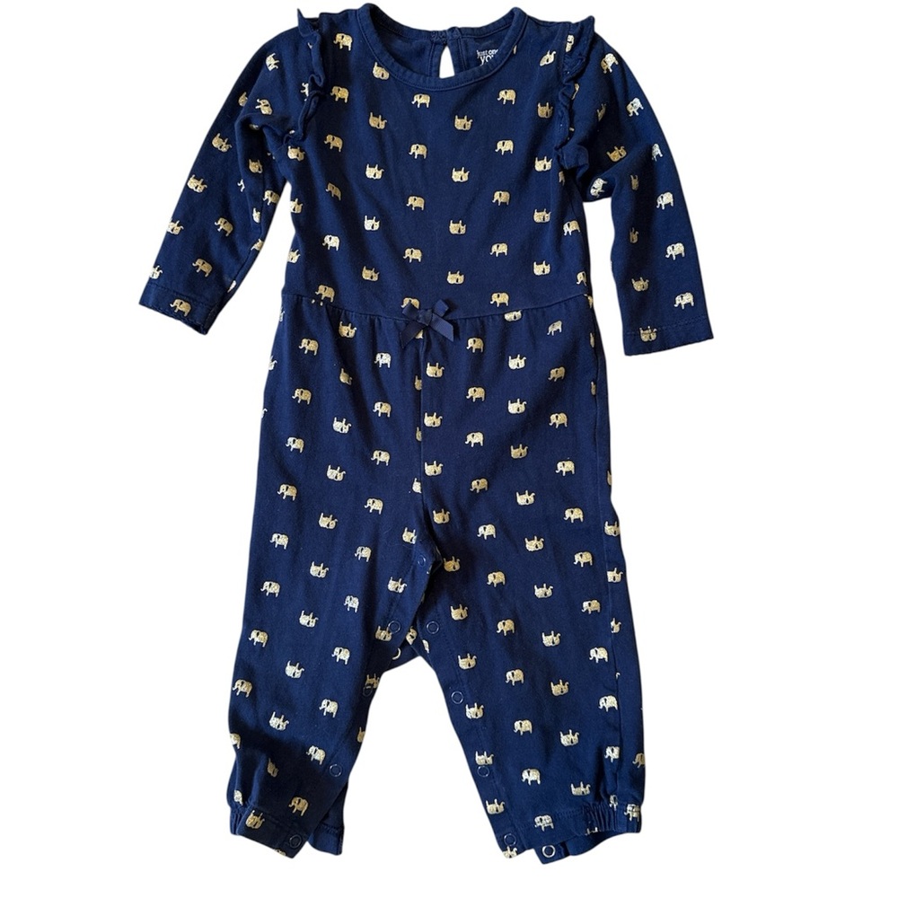 Carter's Blue and Gold Footies with Soft Fabric